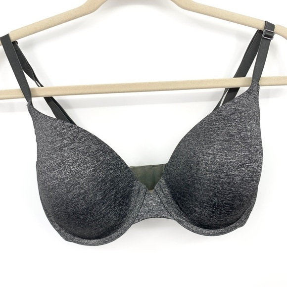 Victoria's Secret Women Size 32DDD Bra Heathered Gray Underwire Uplift Semi Demi - Picture 3 of 7